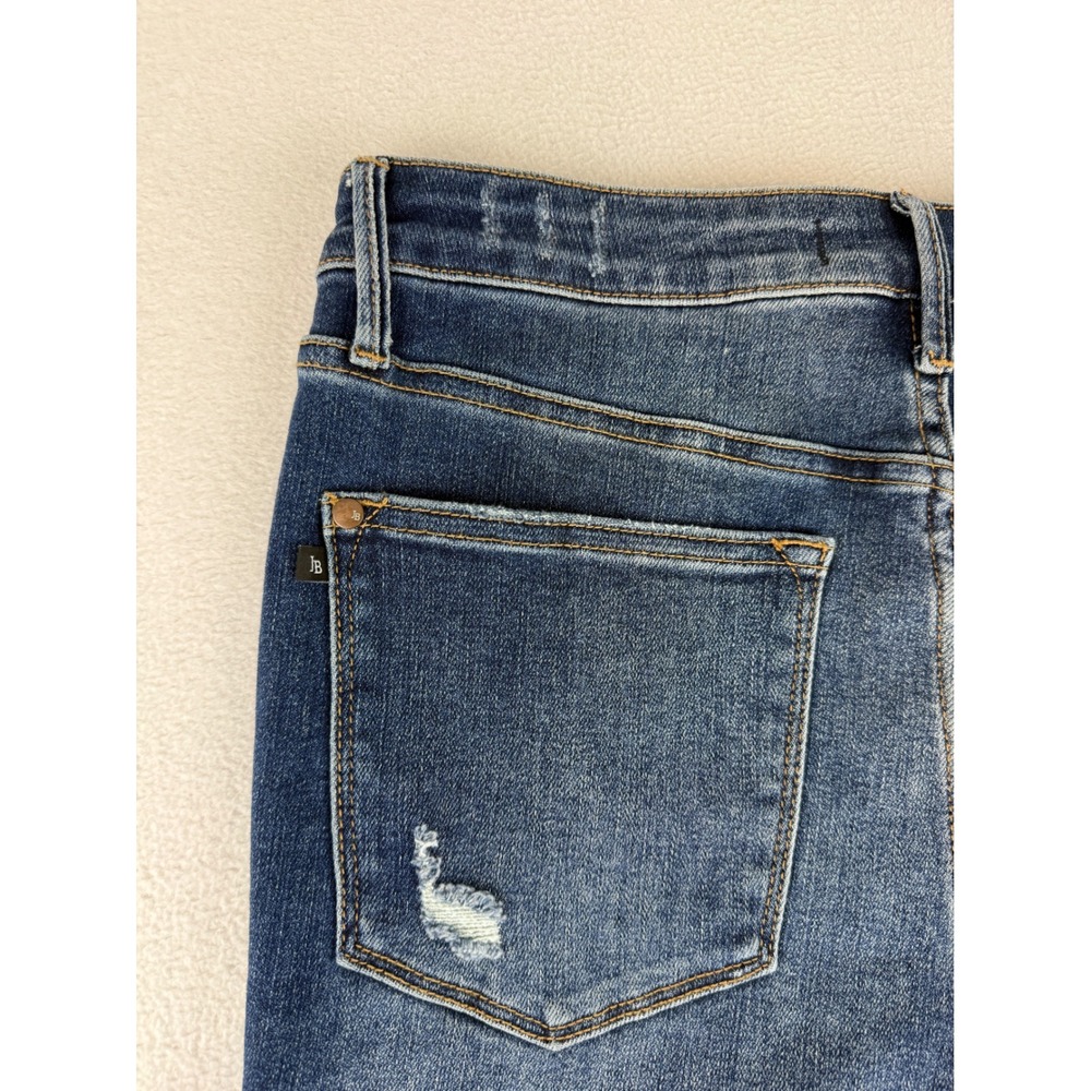 Judy Blue Denim Shorts Womens XL Dark Blue High Rise Distressed JB150246 DK - Picture 15 of 15